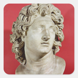 Alexander der Große König von Mazedonien Quadratischer Aufkleber