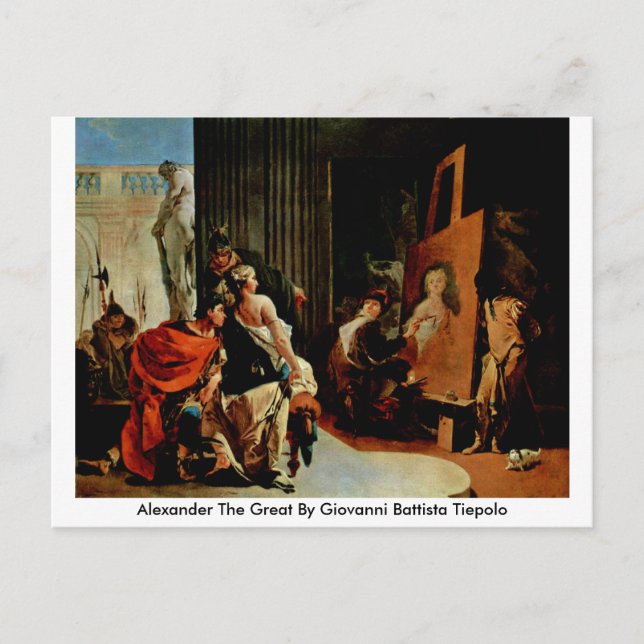 Alexander der Große von Giovanni Battista Tiepolo Postkarte (Vorderseite)