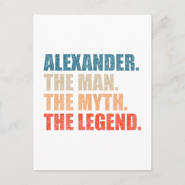 Alexander Der Mann Der Mythos Die Legende Postkarte (Vorderseite)