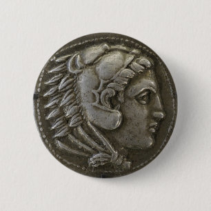 Alexander die Große Münze Button