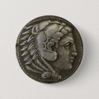 Alexander die Große Münze Button