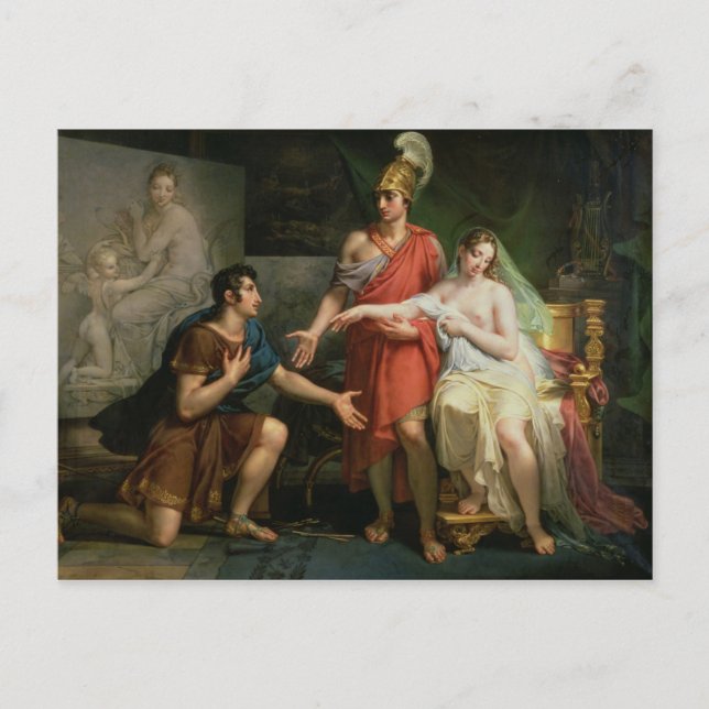 Alexander die Großen Hände über Campaspe Postkarte (Vorderseite)