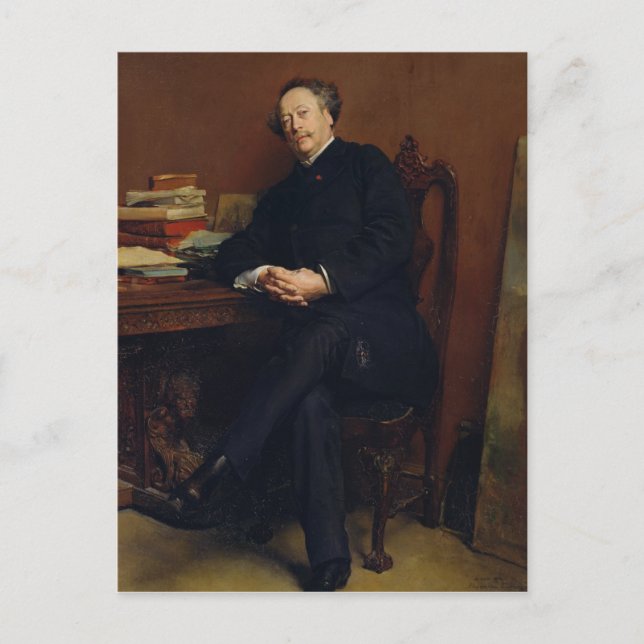 Alexander Dumas Fils 1877 Postkarte (Vorderseite)