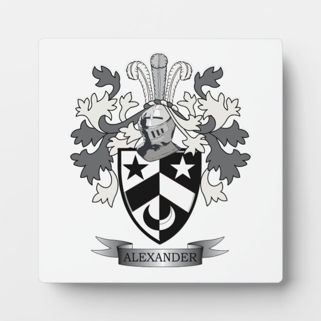 Alexander Family Crest Coat of Arms Fotoplatte (Vorderseite)