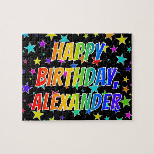 "ALEXANDER" First Name, Fun "HAPPY BIRTHDAY" Puzzle
