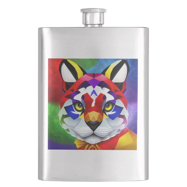 Alexander-Flasche aus rostfreiem Stahl Flachmann (Vorderseite)