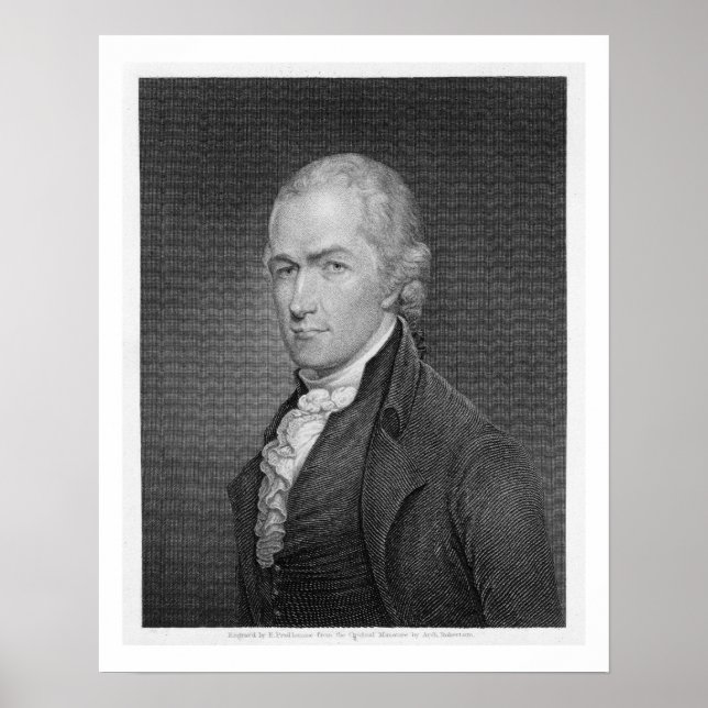 Alexander Hamilton (1757-1804), graviert durch Joh Poster (Vorne)