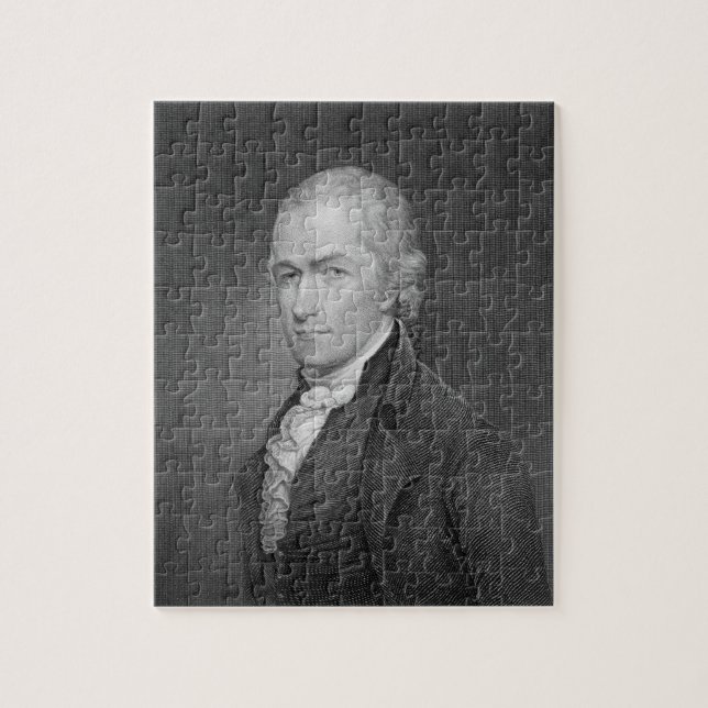 Alexander Hamilton (1757-1804) graviert von John Puzzle (Vertikal)