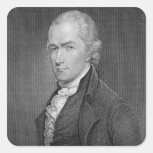 Alexander Hamilton (1757-1804) graviert von John Quadratischer Aufkleber
