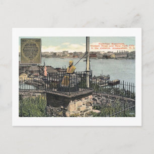 Alexander-Hamilton-Denkmal, Weehawken, NJ Vintage Postkarte