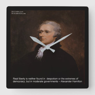 Alexander Hamilton "Echte Freiheit" Wanduhr