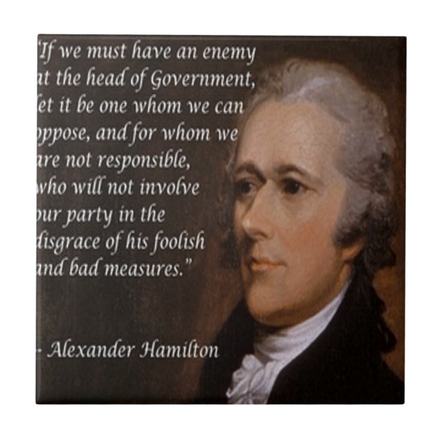 Alexander Hamilton "Enemy Leader"-Geschenk Fliese (Vorderseite)