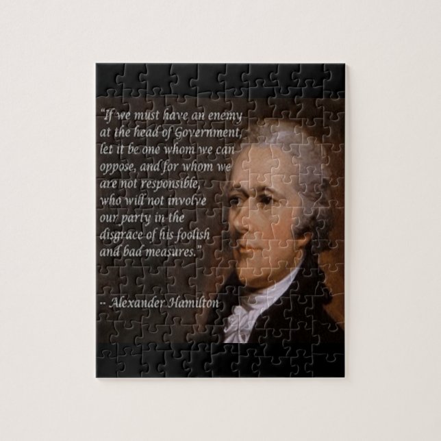 Alexander Hamilton "Enemy Leader"-Geschenk Puzzle (Vertikal)