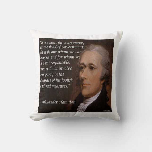 Alexander Hamilton "Enemy Leader" Throw Pillows Kissen (Vorderseite)