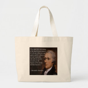 Alexander Hamilton & Enemy Leading Nation Zitat Jumbo Stoffbeutel