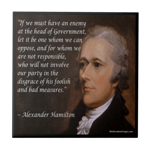 Alexander Hamilton "Feindlicher Anführer" Keramikf Fliese (Vorderseite)