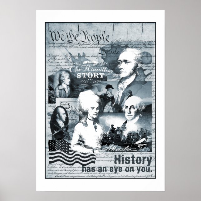 Alexander Hamilton George Washington History Gesch Poster (Vorne)