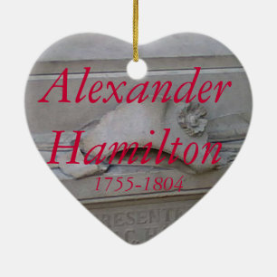 Alexander Hamilton-Herzverzierung Keramik Ornament