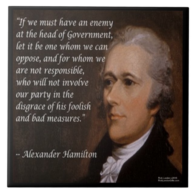 Alexander Hamilton Keramik Tile Fliese (Vorderseite)