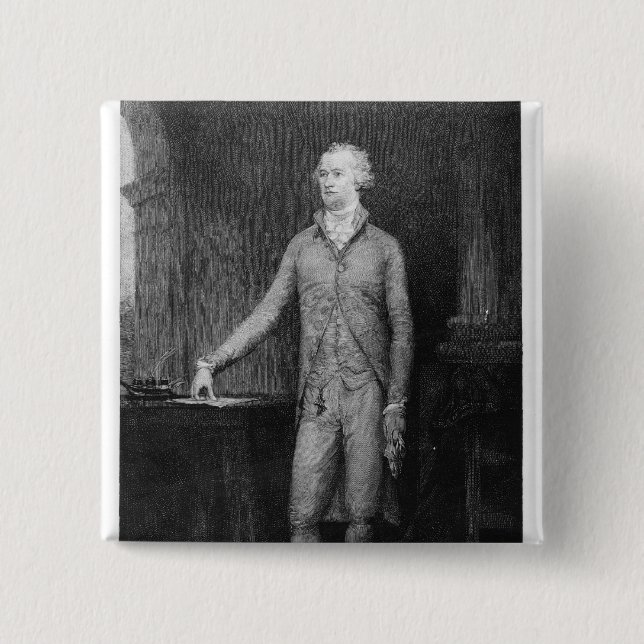 Alexander Hamilton nach dem Gemälde von 1792 Button (Vorderseite)