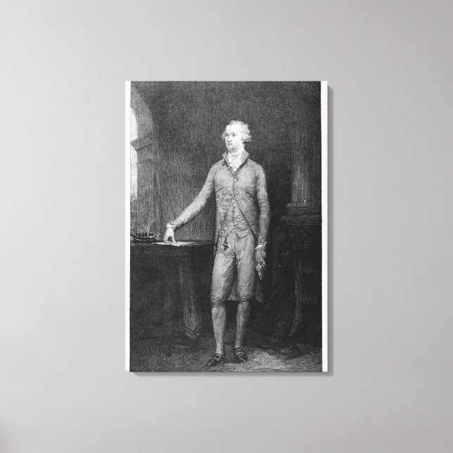 Alexander Hamilton nach dem Gemälde von 1792 Leinwanddruck (Vorderseite)