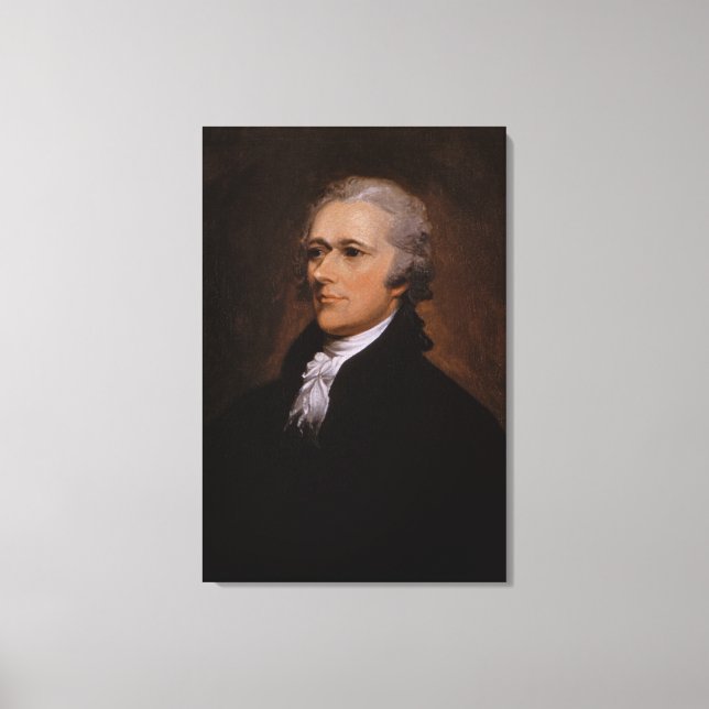 Alexander Hamilton Porträt von John Trumbull Leinwanddruck (Vorderseite)