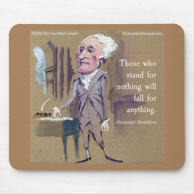 Alexander Hamilton & Quote Mousepad (Vorne)