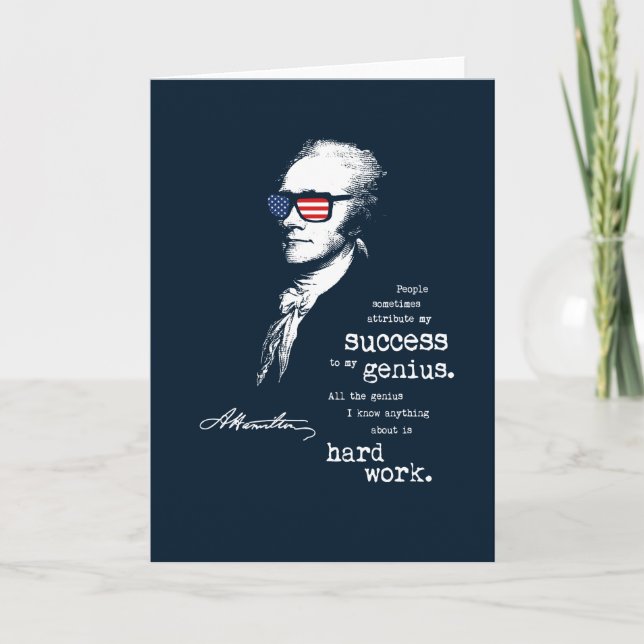 Alexander Hamilton Quote Sprichwort. Motivierend G Karte (Vorderseite)