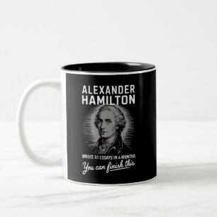 Alexander Hamilton schrieb 51 Essays in 6 Monaten Zweifarbige Tasse