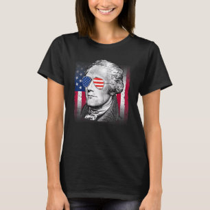 Alexander Hamilton USA Flag Patriotic American 4. T-Shirt
