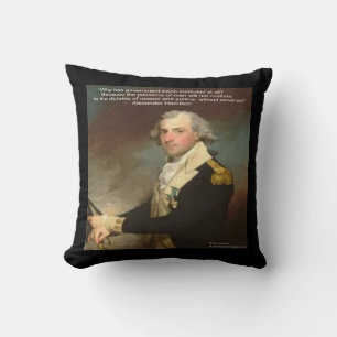 Alexander Hamilton & "Warum Regierung" Zitat Kisse Kissen