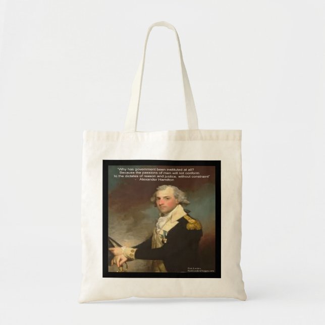 Alexander Hamilton & "Why Government" Budget Tasch Tragetasche (Vorne)