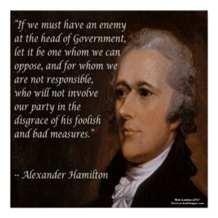 Alexander Hamilton & Zitat-Poster "Enemy Leader" Poster