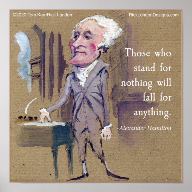 Alexander Hamilton & Zitat Poster Kunst (Vorne)
