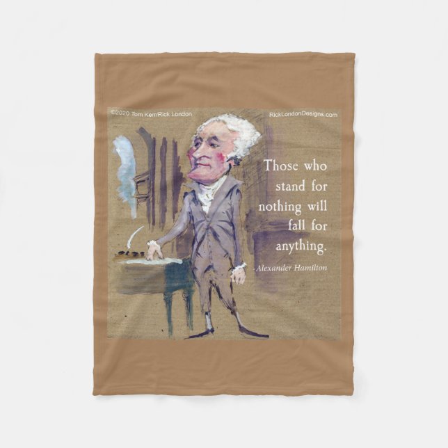 Alexander Hamilton - Zitat "Stand für etwas" Fleecedecke (Vorderseite)
