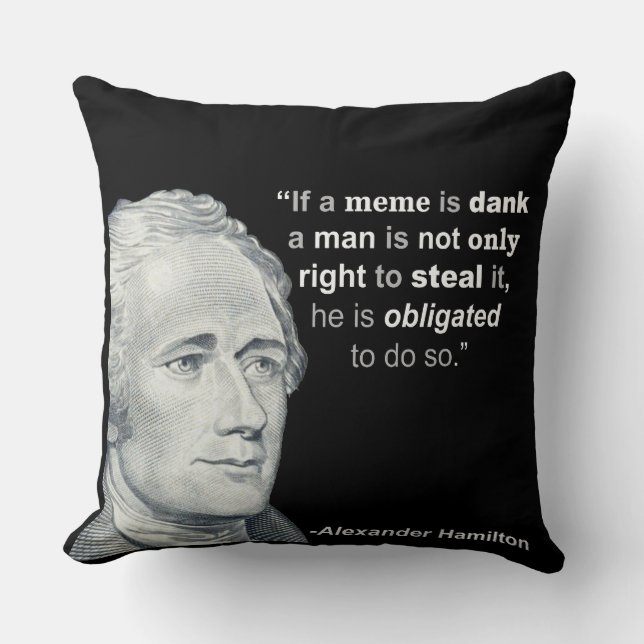 Alexander Hamiltons feuchtes Meme - Kissen (Vorderseite)