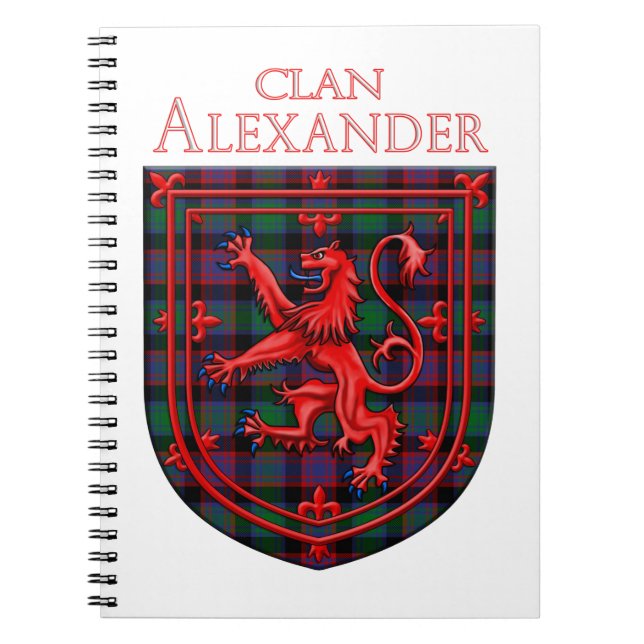Alexander Hunting Tartan Scottish Kariert Notizblock (Vorderseite)