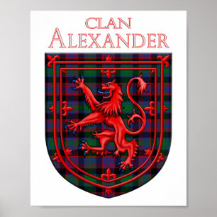 Alexander Hunting Tartan Scottish Kariert Poster