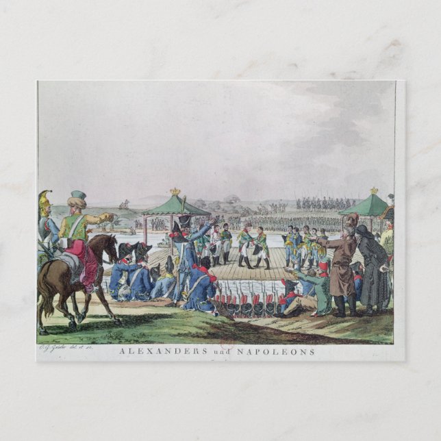 Alexander I. und Napoleon Postkarte (Vorderseite)