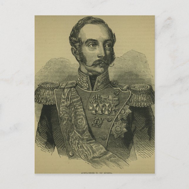 Alexander II von Russland Postkarte (Vorderseite)