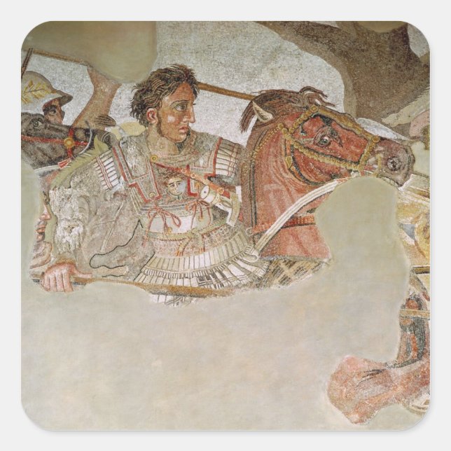 Alexander Mosaic Quadratischer Aufkleber (Vorderseite)