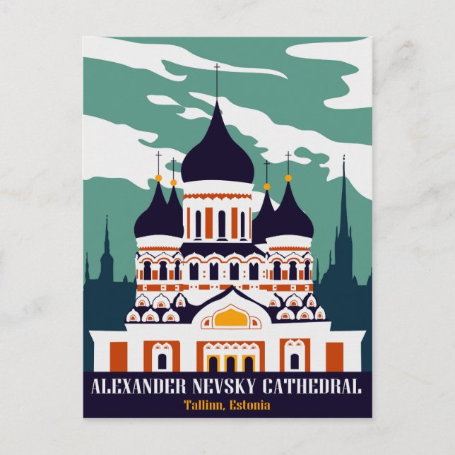 Alexander Nevsky Kathedrale, Tallinn, Estland Postkarte (Vorderseite)