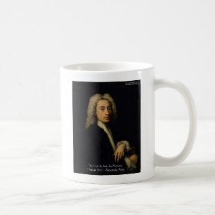 Alexander Pope "Art Vs Wit" Zitate von Weisheit Kaffeetasse
