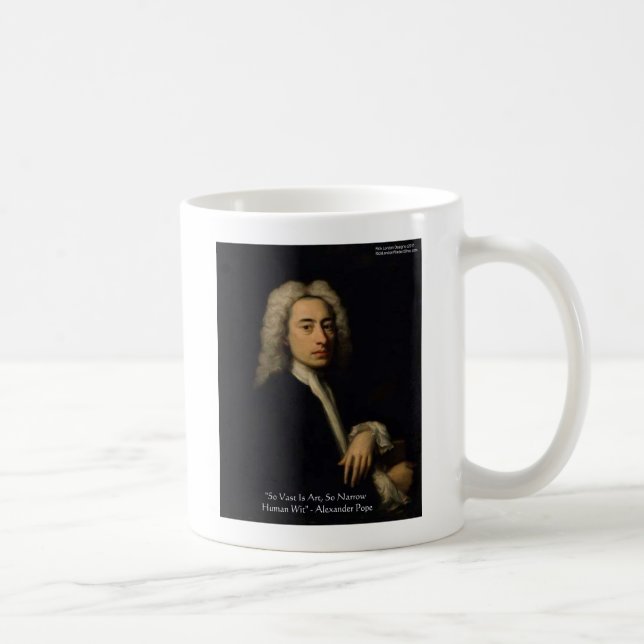 Alexander Pope "Art Vs Wit" Zitate von Weisheit Kaffeetasse (Rechts)