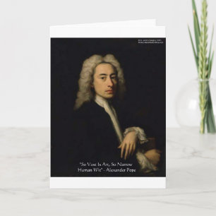 Alexander Pope "Art Vs Wit" Zitate von Weisheit Karte