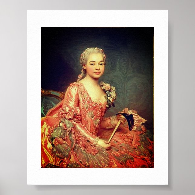 Alexander Roslin – Baroness de Neubourg-Cromière Poster (Vorne)