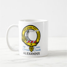 ALEXANDER Scottish Clan Wappen Tasse