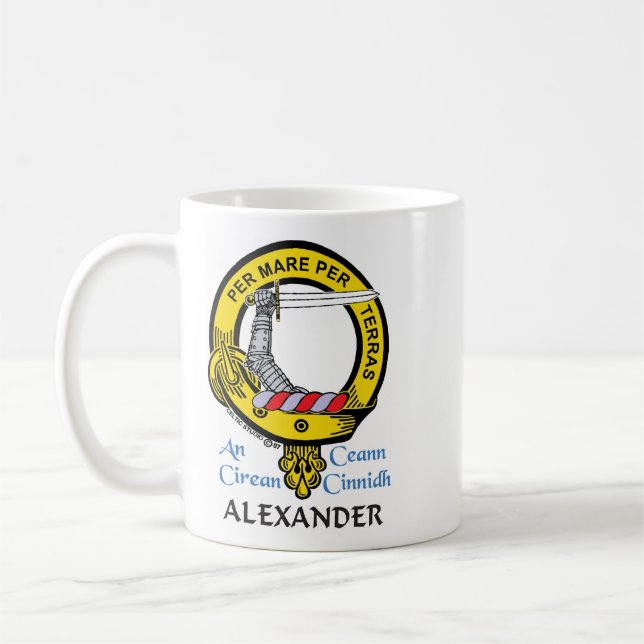 ALEXANDER Scottish Clan Wappen Tasse (Links)