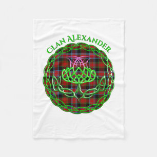 Alexander Scottish Tartan Celtic Thistle Fleecedecke