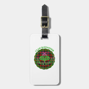 Alexander Scottish Tartan Celtic Thistle Gepäckanhänger